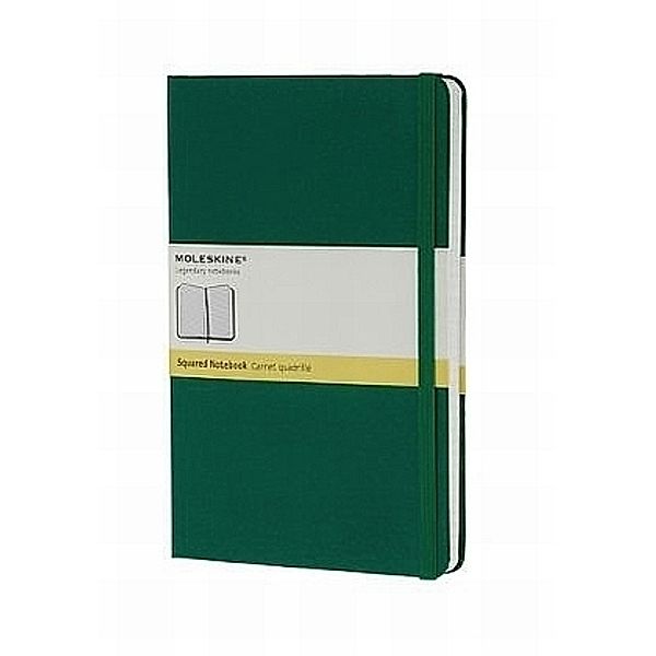 Moleskine Notizbuch, Large, A5, kariert, grün, Moleskine