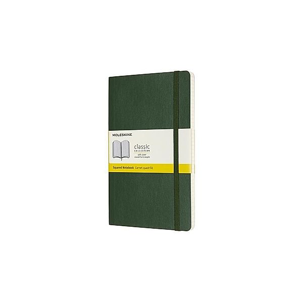Moleskine Notizbuch, Large, A5, Kariert, Soft Cover, Myrtengrün, Moleskine
