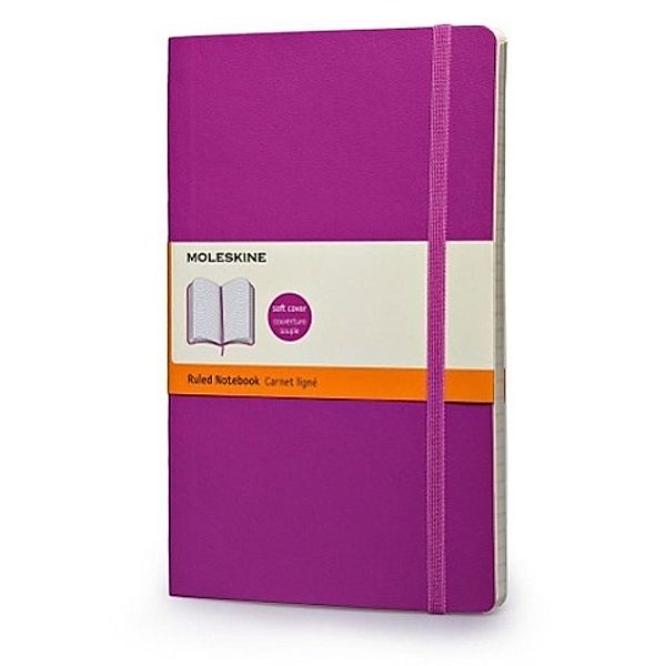 Moleskine Notizbuch, Large, A5, liniert, soft cover, pink
