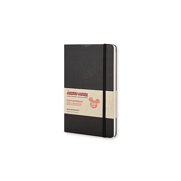 Moleskine Notizbuch, Limited Edition Disney, Large, A5, blanko, schwarz