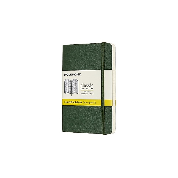 Moleskine Notizbuch, Pocket, A6, Kariert, Soft Cover, Myrtengrün, Moleskine