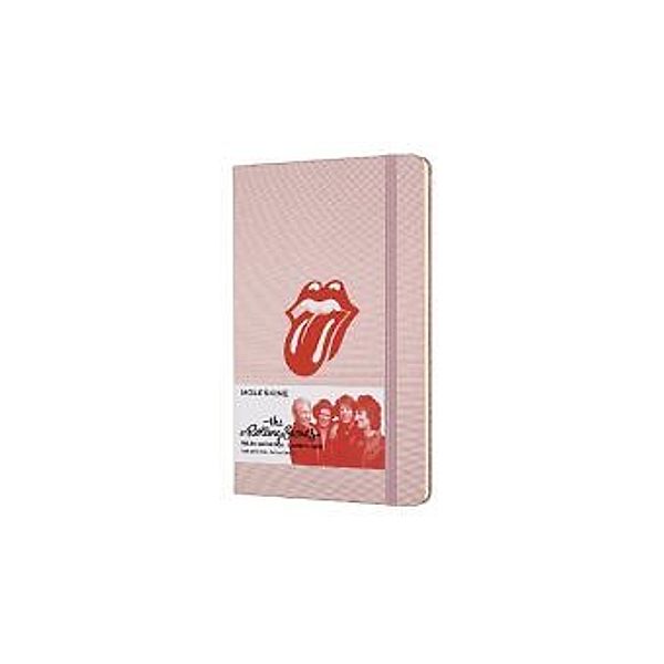 Moleskine Notizbuch - Rolling Stones L/A5, Liniert, Hard Cover, Pink