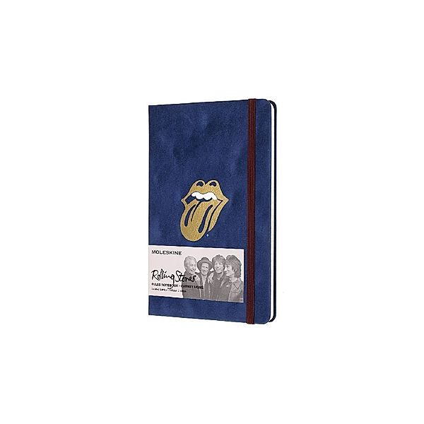 Moleskine Notizbuch - Rolling Stones L/A5, Liniert, Hard Cover, Flock