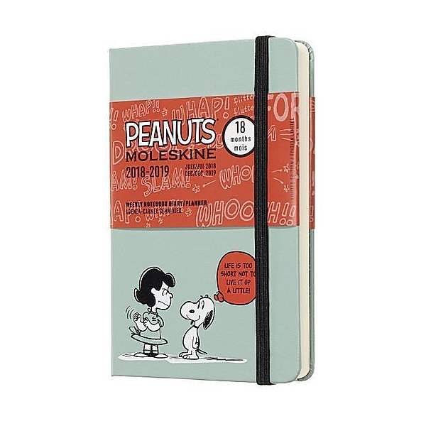 Moleskine Peanuts Limited Edition Notebook Green Pocket Weekly 18-month Diary 2019, Moleskine