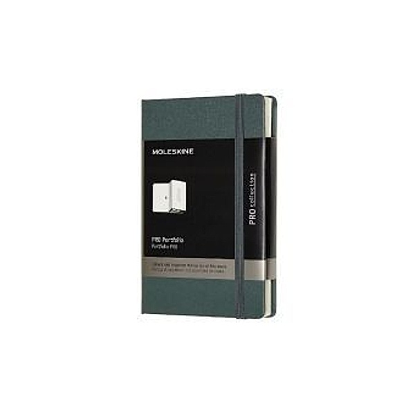 Moleskine Portfolios Pocket/A6, Hard Cover, mit 6 Fächern und Taschen, Waldgrün