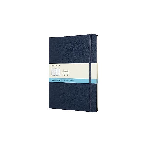 Moleskine Sapphire Blue Notebook Extra Large Dotted Hard, Moleskine