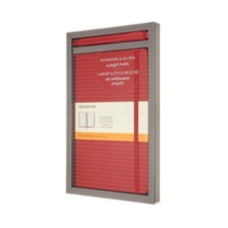 Moleskine Set mit Notizbuch und Stift Notizbuch: Large, A5, Liniert, Hard  Cover, Scharlachrot + Go Kugelschreiber | Weltbild.de