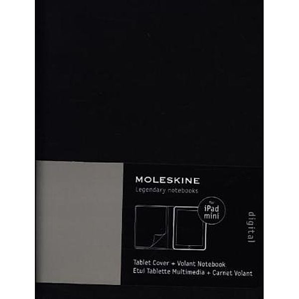 Moleskine Slim Cover iPad Mini schwarz, mit Notizblock