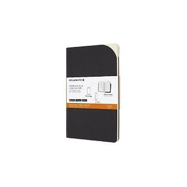 Moleskine Smart Cahier - Notizheft 2er Set, Large, A5, Liniert, Kartoneinband, Schwarz