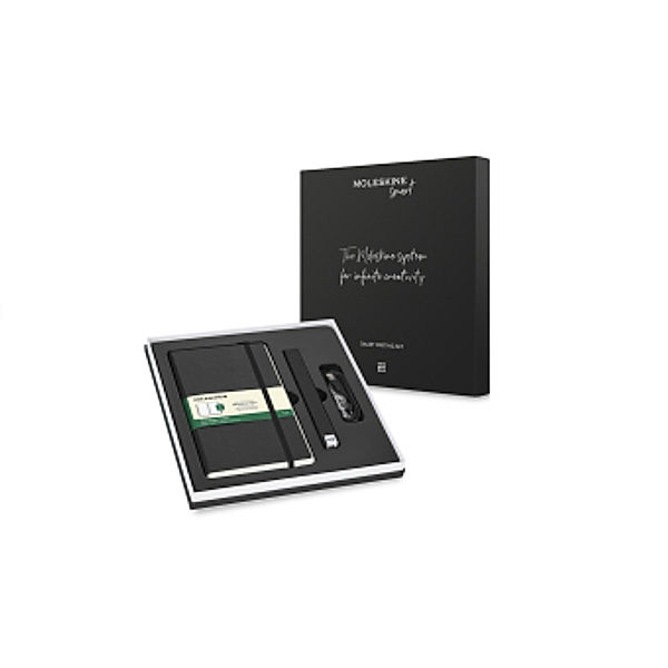 Moleskine Smart Writing Set Ellipse Paper Tablet L/A5, Blanko, Schwarz + Pen+ Ellipse