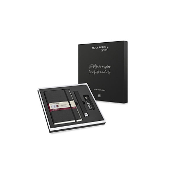 Moleskine Smart Writing Set Ellipse Paper Tablet L/A5, Liniert, Schwarz + Pen+ Ellipse