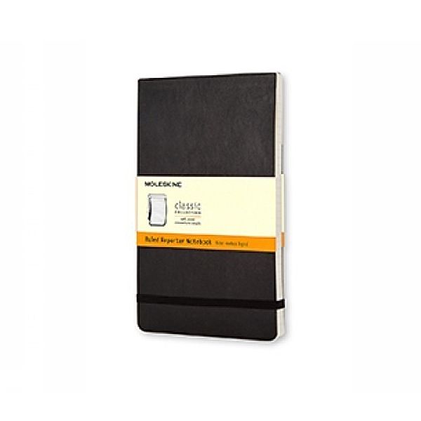 Moleskine soft, Pocket Size, Ruled Reporter Notebook black