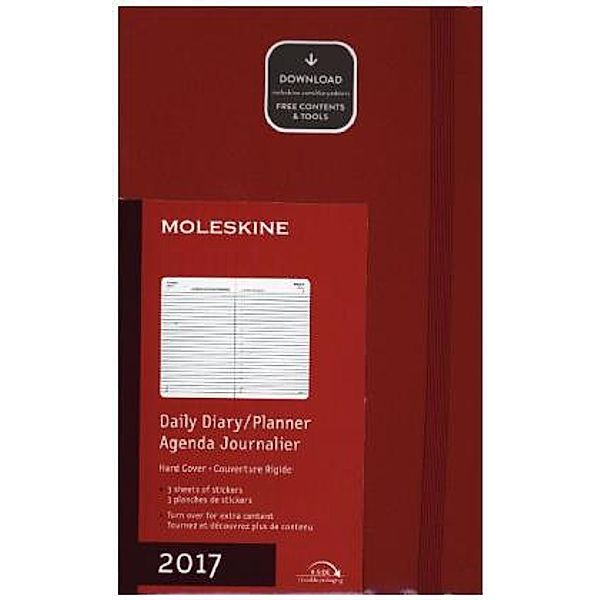 Moleskine Tageskalender L/A5, Hard Cover, Koralle 2017, Moleskine