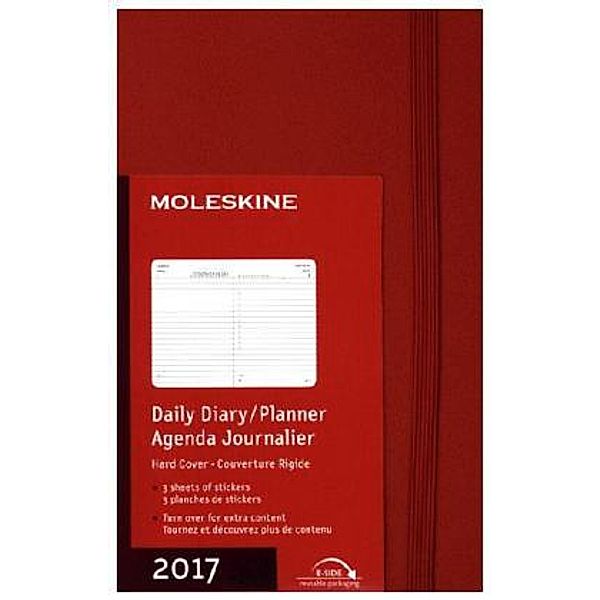 Moleskine Tageskalender P/A6, Hard Cover, Koralle 2017, Moleskine