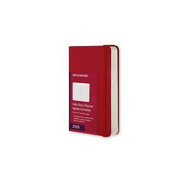 Moleskine Tageskalender P/A6, Hard Cover, Scharlachrot 2016, MOLESKINE S.P.A.