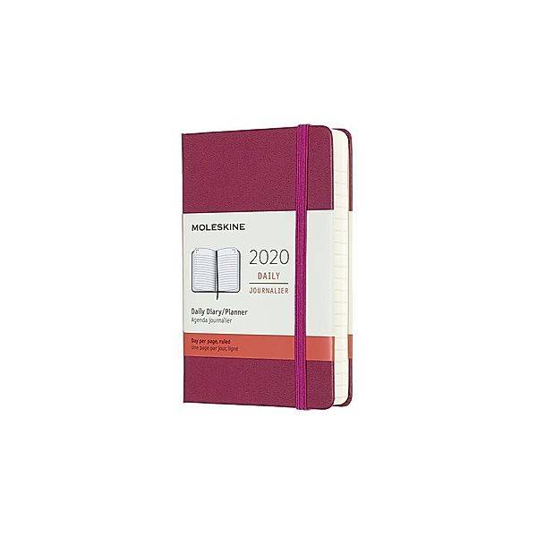 Moleskine Taschenkalender, 12 Monate, 2020, Pocket, A6, Hard Cover, Dunkelrosa