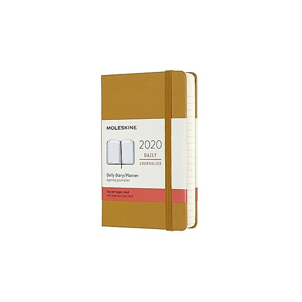 Moleskine Taschenkalender, 12 Monate, 2020, Pocket, A6, Hard Cover, Reifes Gelb