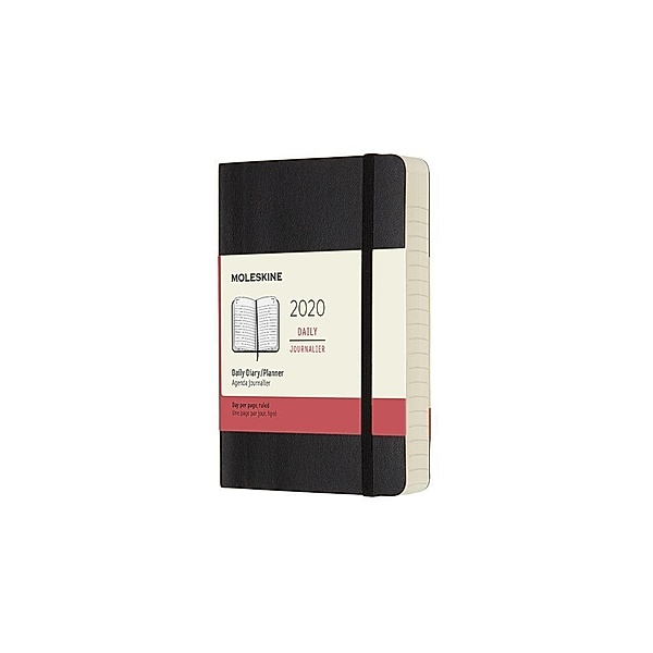 Moleskine Taschenkalender 12 Monate, 2020, Pocket, A6, Soft Cover, Schwarz