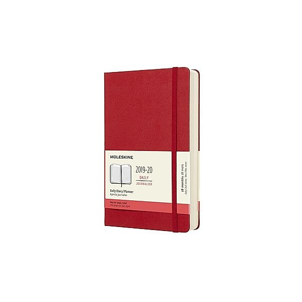 Moleskine Taschenkalender 18 Monate, 2019/2020, Large, A5, Hard Cover, Scharlachrot