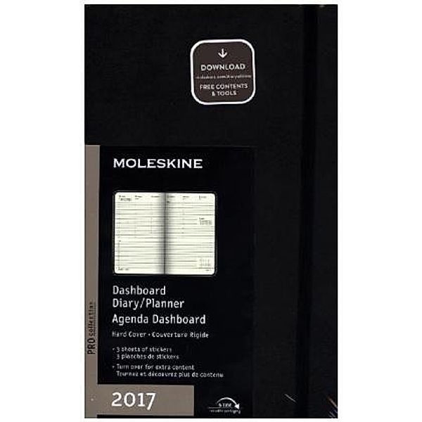 Moleskine Tischkalender L/A5, Hard Cover, Schwarz 2017, Moleskine