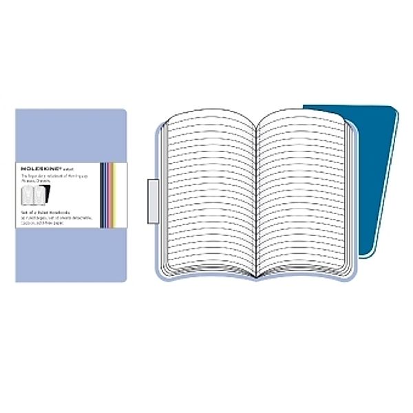 Moleskine Volant, Large Size, Ruled Notebook, blue, 2er-Set