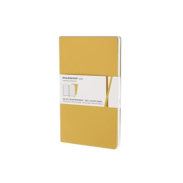 Moleskine Volant, Large Size, Ruled Notebook, orange/yellow, 2er-Set