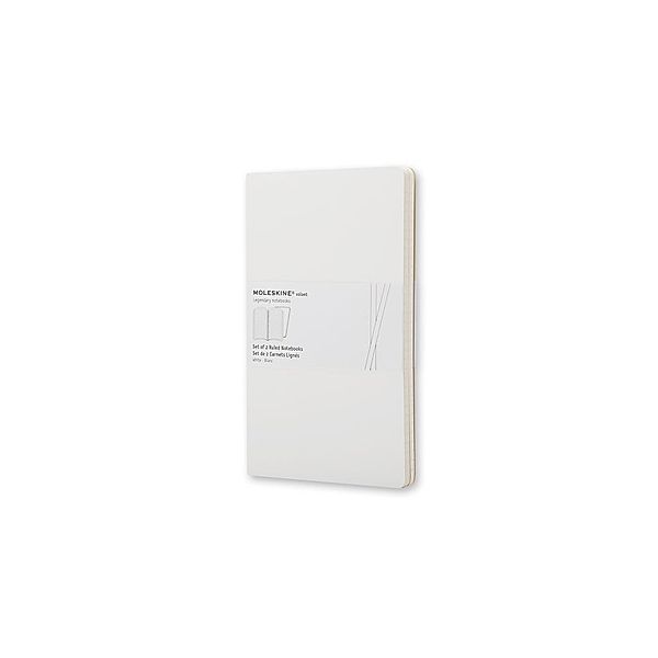 Moleskine Volant Notizbuch A6. 2er Set liniert weiss