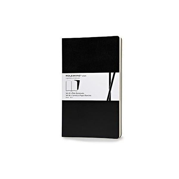 Moleskine Volant Notizheft L/A5, blanko, schwarz, 2er-Set