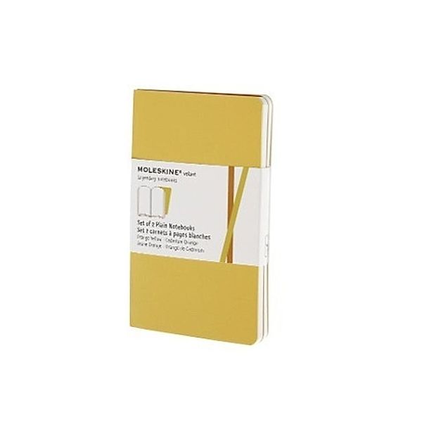 Moleskine Volant, Pocket Size, Plain Notebook, orange/yellow, 2er-Set