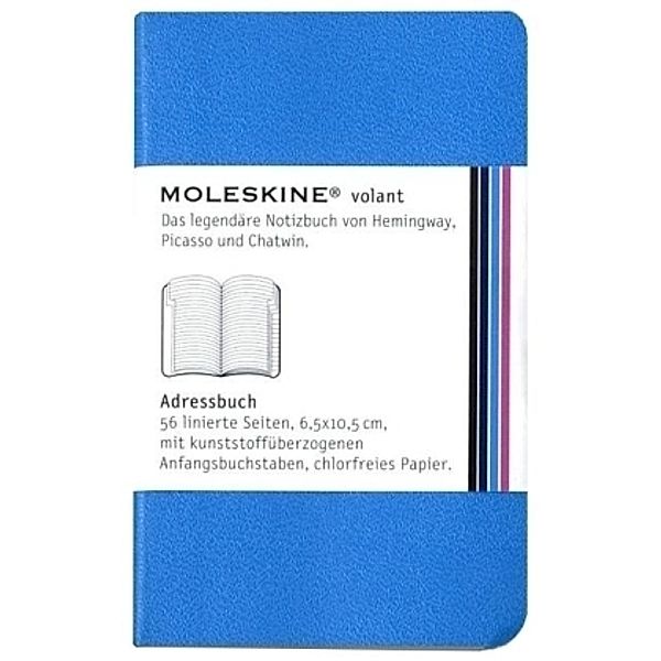 Moleskine Volant, XSmall, Address-Book, sky blue