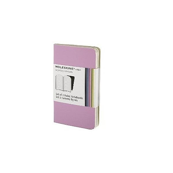 Moleskine Volant, XSmall, Ruled Notebook, pink, 2er-Set
