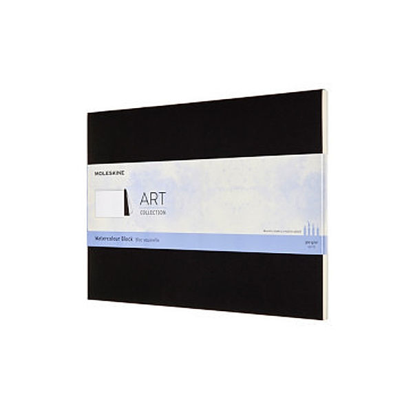 Moleskine Wasserfarbblock 23x31, 200G-Aquarellpapier, Soft Cover, Schwarz