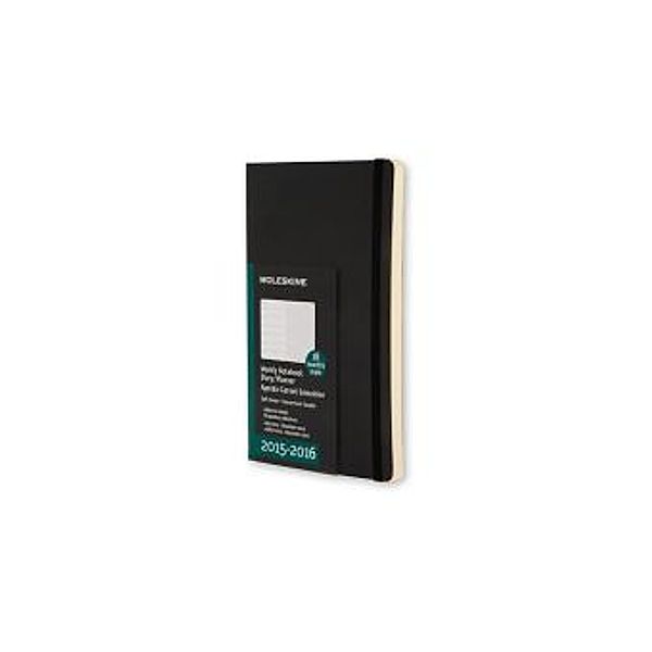 Moleskine Wochen Notizkalender P/A6, Soft Cover, Schwarz 2015/2016