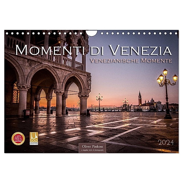 Momenti di Venezia - Venezianische Momente (Wandkalender 2024 DIN A4 quer), CALVENDO Monatskalender, Oliver Pinkoss