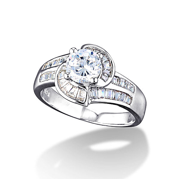 Mona Mon'Amour Ring 925/- Sterling Silber Zirkonia 2,0cm Glänzend (Größe: 053 (16,9))