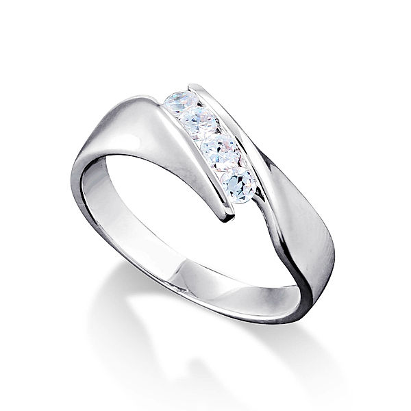 Mona Mon'Amour Ring 925/- Sterling Silber Zirkonia 2,0cm Glänzend (Größe: 055 (17,5))