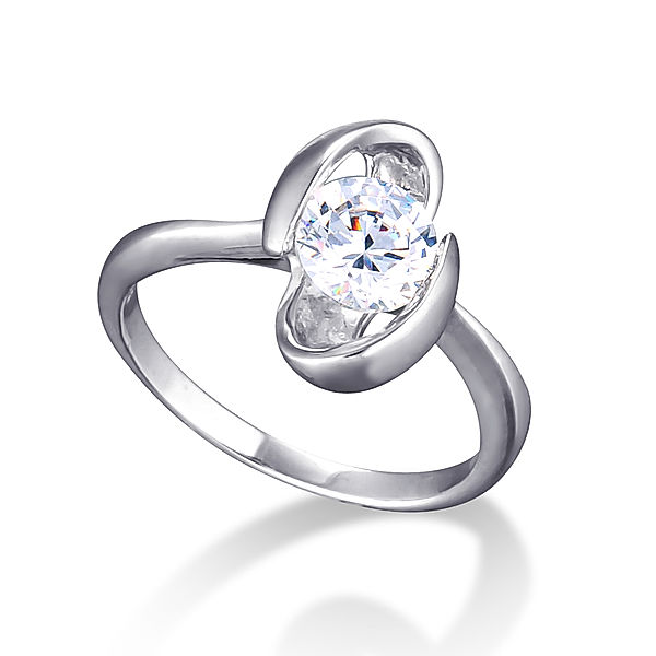 Mona Mon'Amour Ring 925/- Sterling Silber Zirkonia weiß Glänzend (Größe: 052 (16,6))