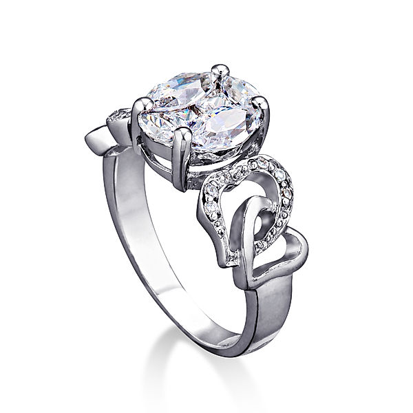 Mona Mon'Amour Ring 925/- Sterling Silber Zirkonia weiß Glänzend (Größe: 056 (17,8))