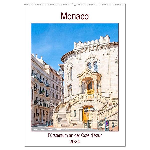 Monaco - Fürstentum an der Côte d'Azur (Wandkalender 2024 DIN A2 hoch), CALVENDO Monatskalender, Nina Schwarze