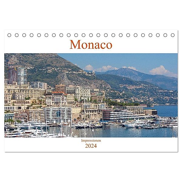 Monaco - Impressionen (Tischkalender 2024 DIN A5 quer), CALVENDO Monatskalender, pixs:sell