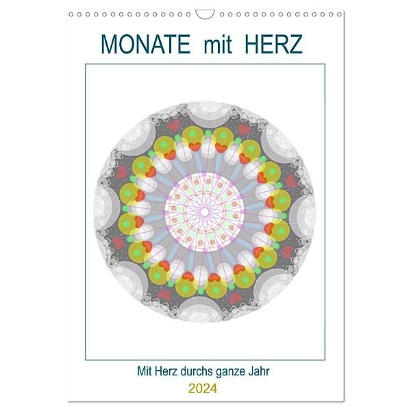 Monate mit Herz (Wandkalender 2024 DIN A3 hoch), CALVENDO Monatskalender, Gabi Zapf