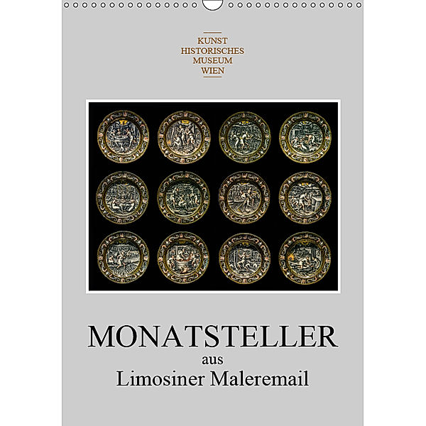 Monatsteller aus Limosiner Maleremail (Wandkalender 2019 DIN A3 hoch), Alexander Bartek