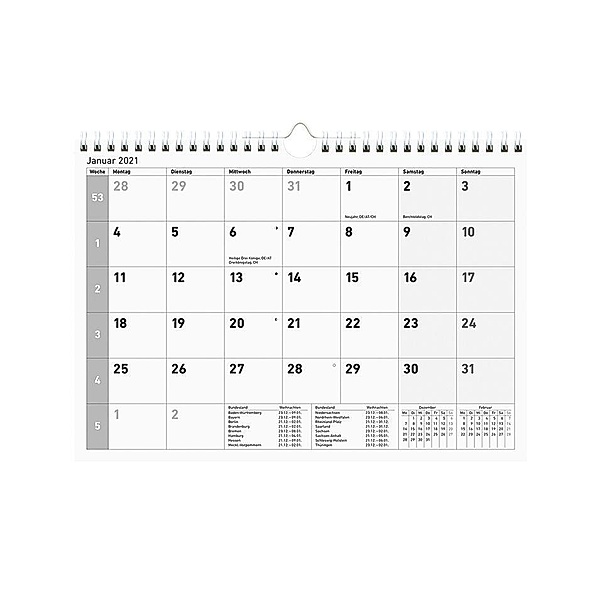 Monatsterminkalender (Nr.989-0015) 2019