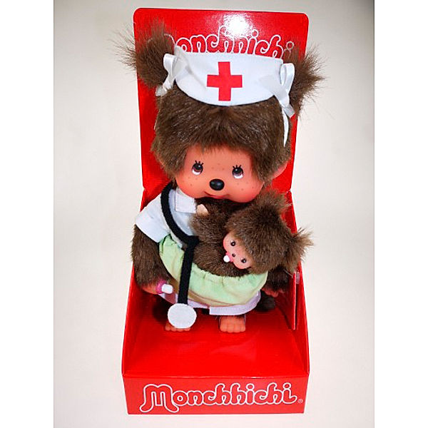 Monchhichi Krankenschwester mit Bebichhichi, 20 cm