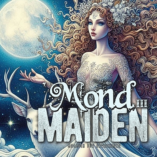 Mond Maiden Malbuch für Erwachsene 3, Monsoon Publishing, Musterstück Grafik