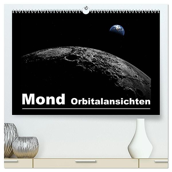 Mond Orbitalansichten (hochwertiger Premium Wandkalender 2024 DIN A2 quer), Kunstdruck in Hochglanz, Linda und Michael Schilling