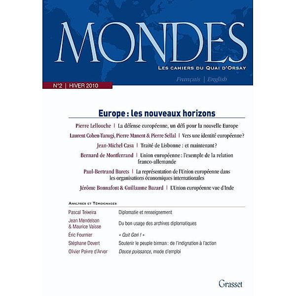 Mondes n°2 - Les cahiers du Quai d'Orsay, Collectif