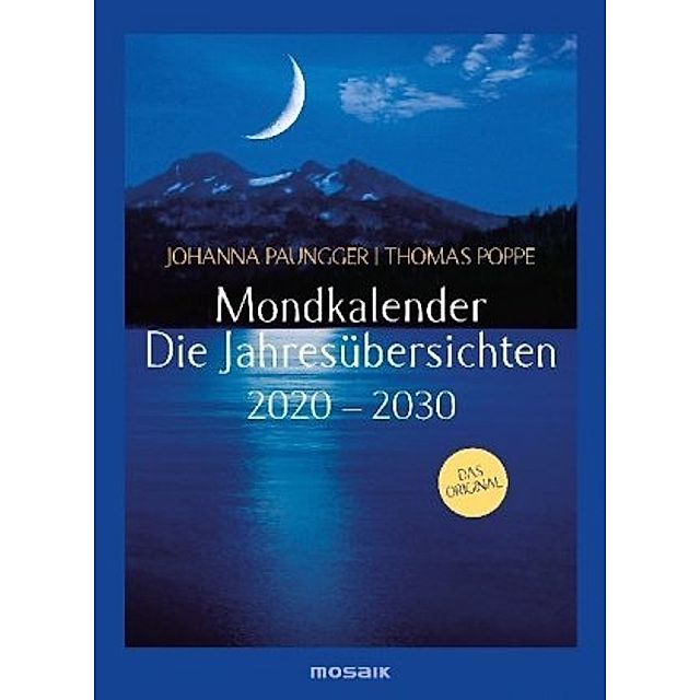 Mondkalender - die Jahresübersichten 2020-2030 - Kalender bestellen