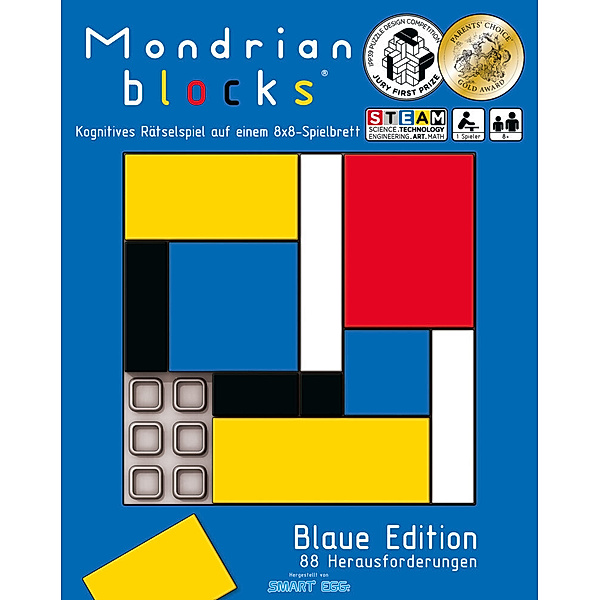 Asmodee, Smart Egg Mondrian blocks Blaue Edition (Spiel), Laszlo Gergely