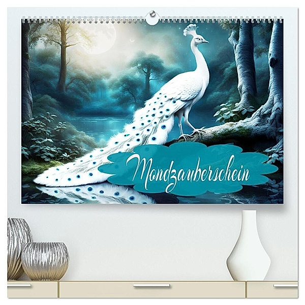 Mondzauberschein (hochwertiger Premium Wandkalender 2025 DIN A2 quer), Kunstdruck in Hochglanz, Calvendo, Dusanka Djeric